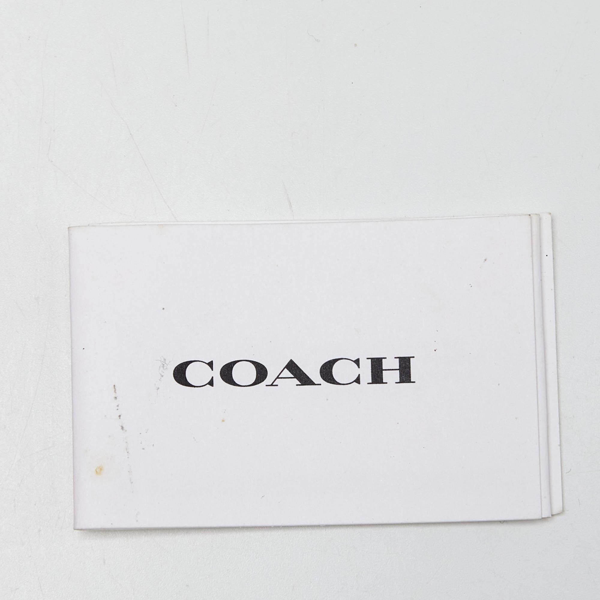 Coach Tri Color Signature Coated Canvas  and Leather Small Kelsey Satchel 5