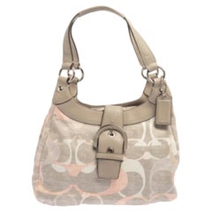Hobo in pelle e tessuto della Coach Tri Color Signature