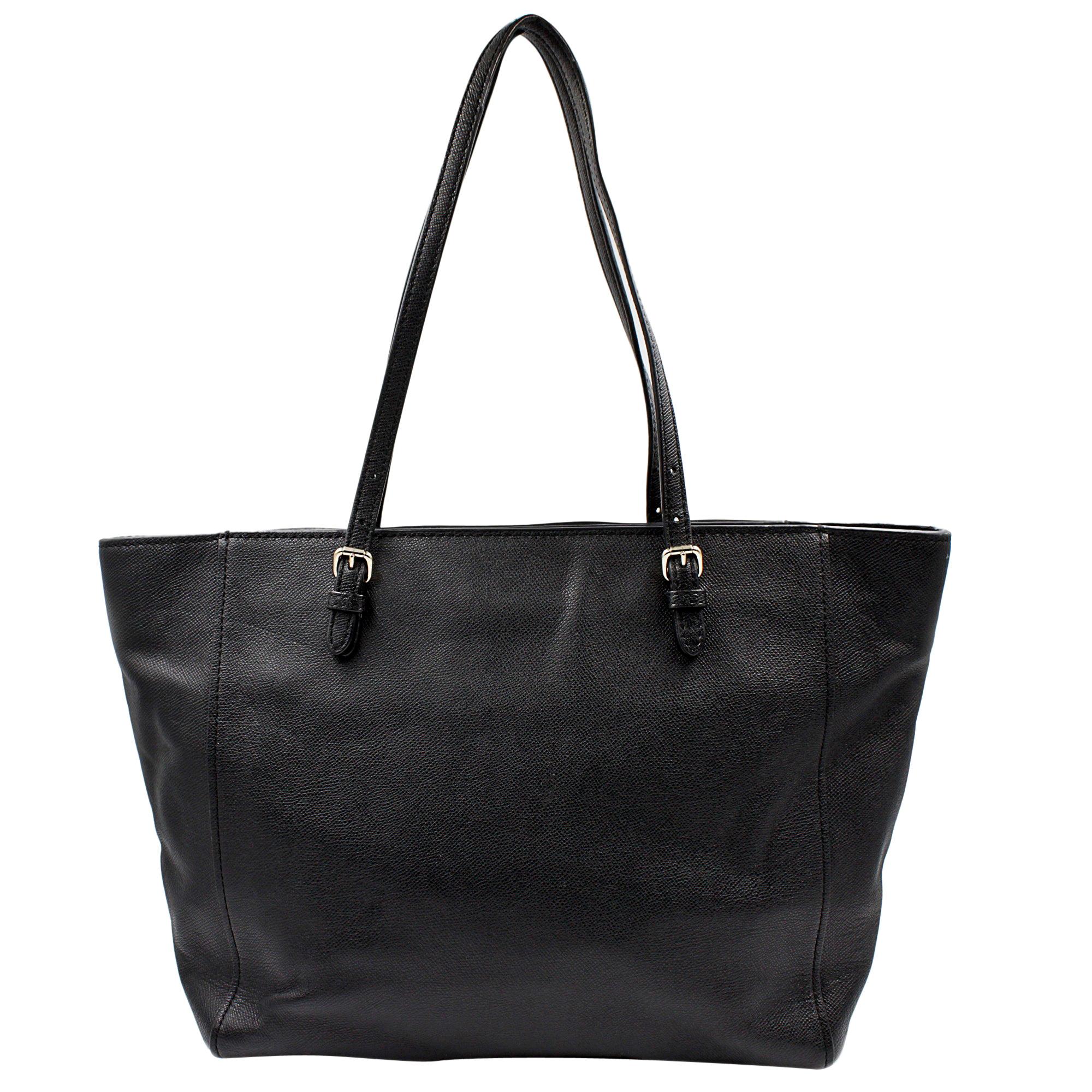 Coach Metallic Black Leather Borough Top Handle Bag For Sale at 1stDibs