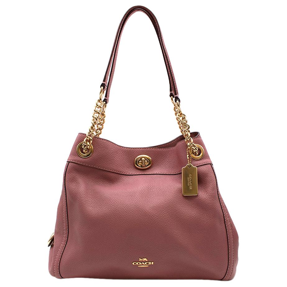 Coach Turnlock Edie Shoulder Bag in Pebble Leather