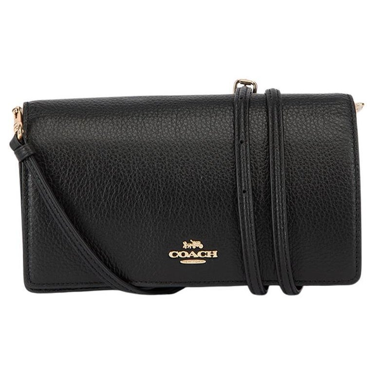 Coach Women's Black Hayden Foldover Crossbody Clutch Bag For Sale at