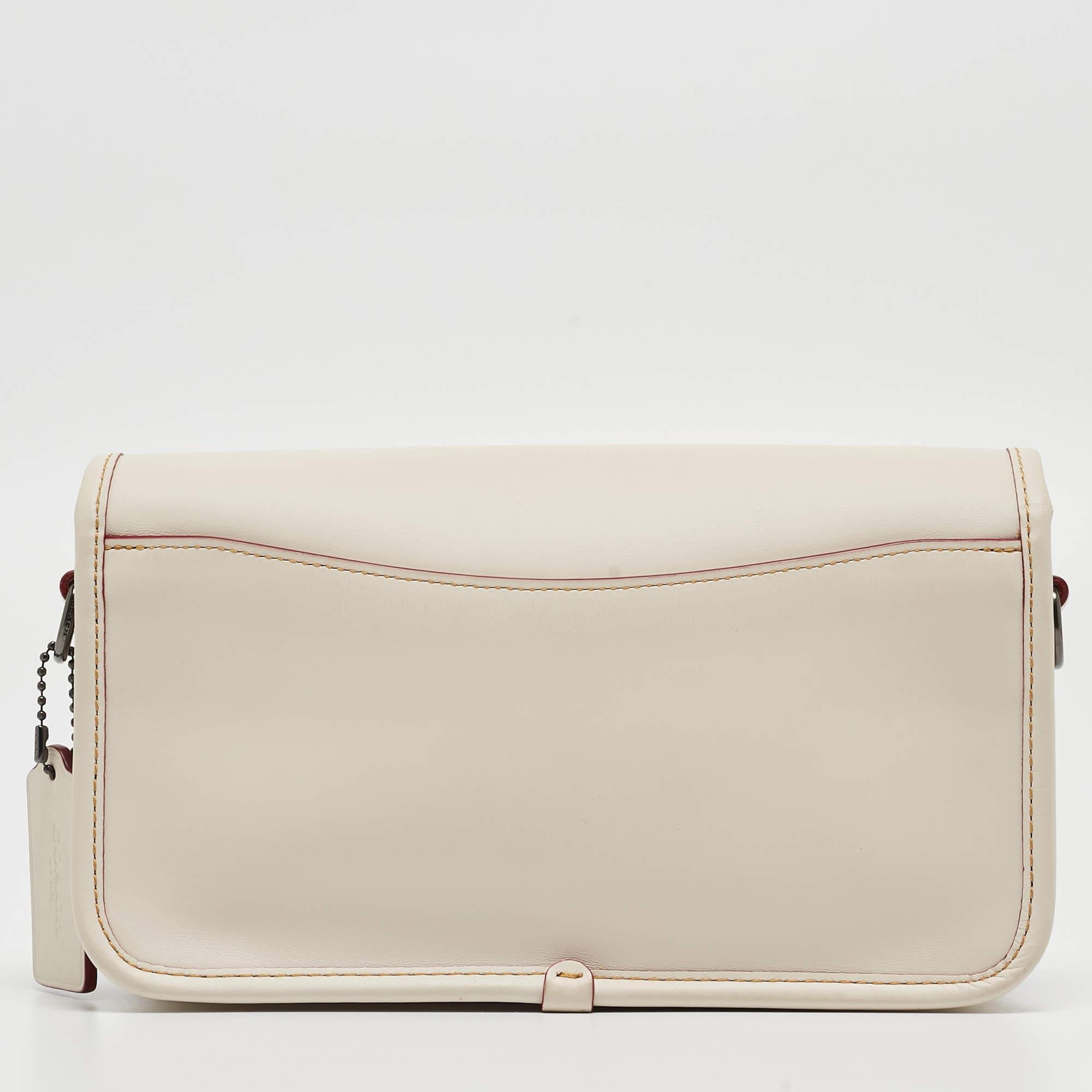 Women's Coach x Disney Mickey Off White Leather Penny Crossbody Bag