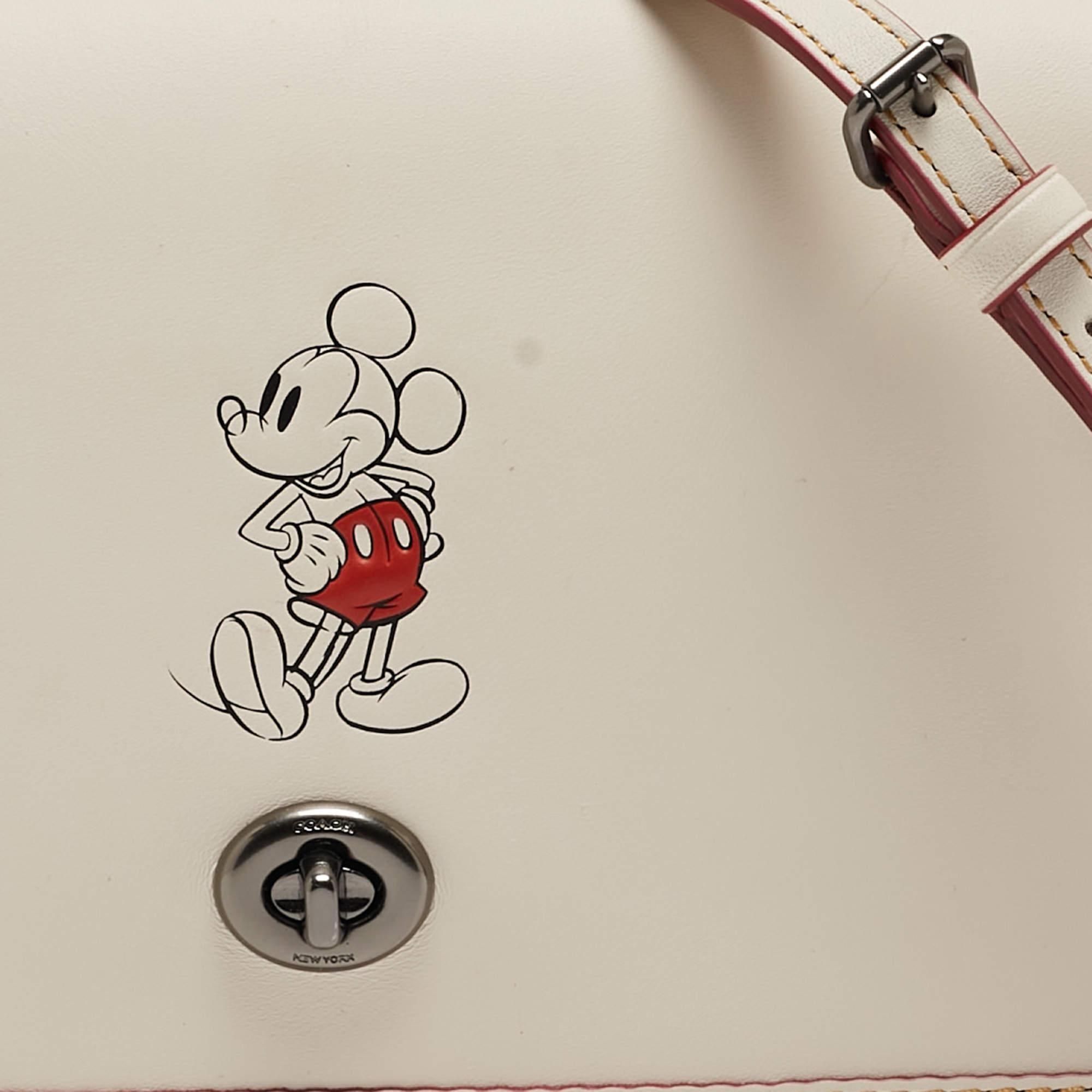 Coach x Disney Mickey Off White Leather Penny Crossbody Bag 1