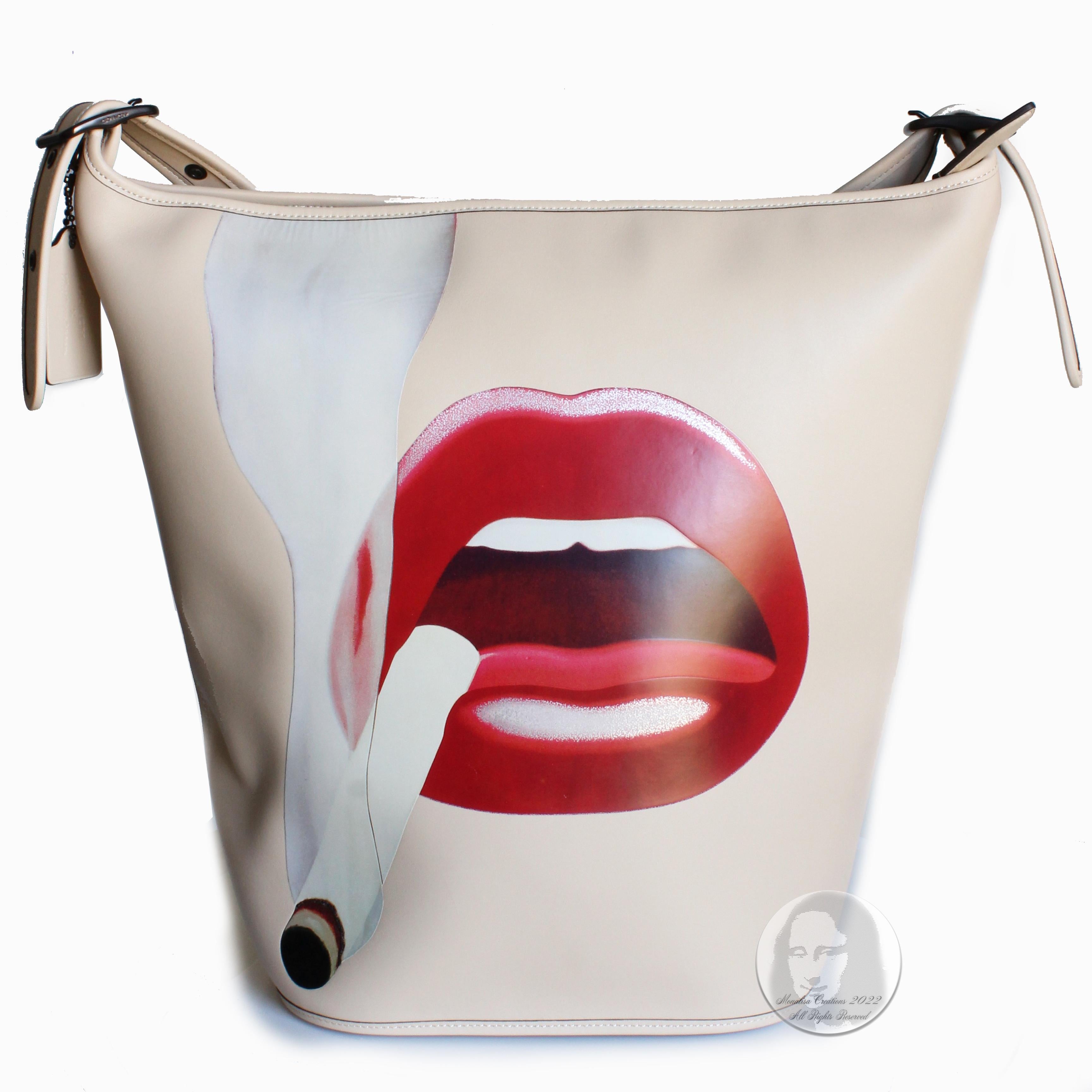 Coach x Tom Wesselmann Duffle 27 extra-large crossbody bag, made by Coach Leatherware as part of a special 2022 collaboration with the estate of NY artist Tom Wesselmann, known for his bold graphic art! A very cool take on a classic bag, note that