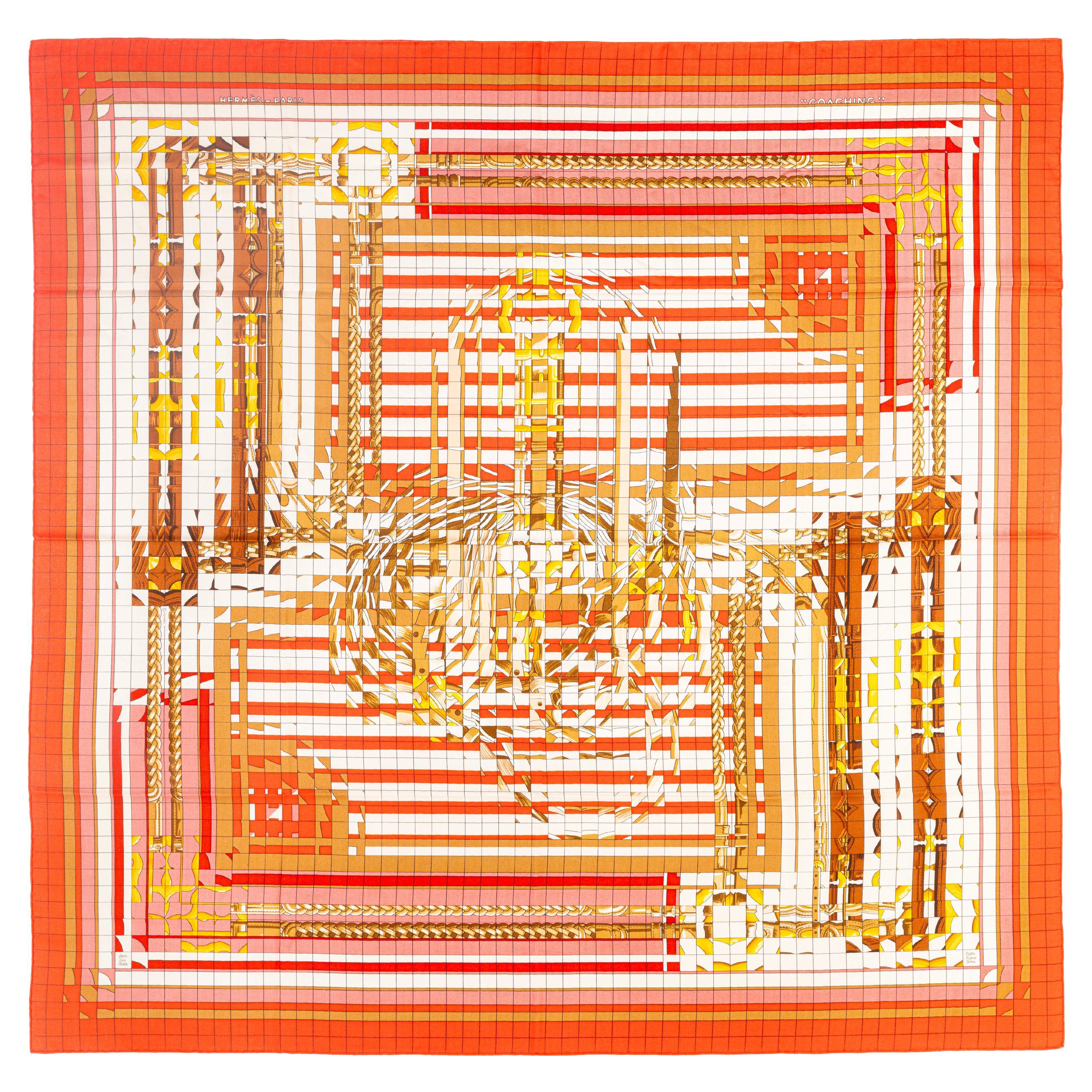 Coaching Deja Vu - CS140 - Orange Blanc Beige Dore - Nouvelle étiquette d
entretien en vente