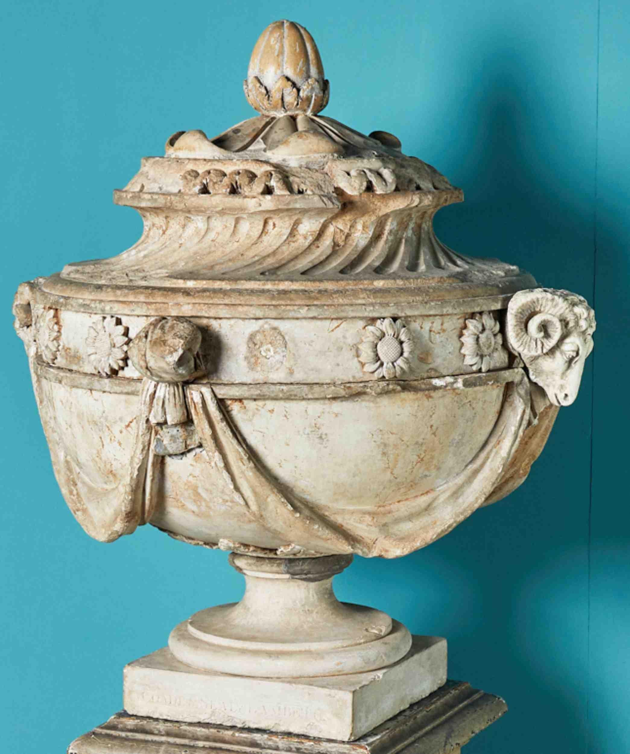 Coade Stone Coade and Sealy Lidded Urn For Sale
