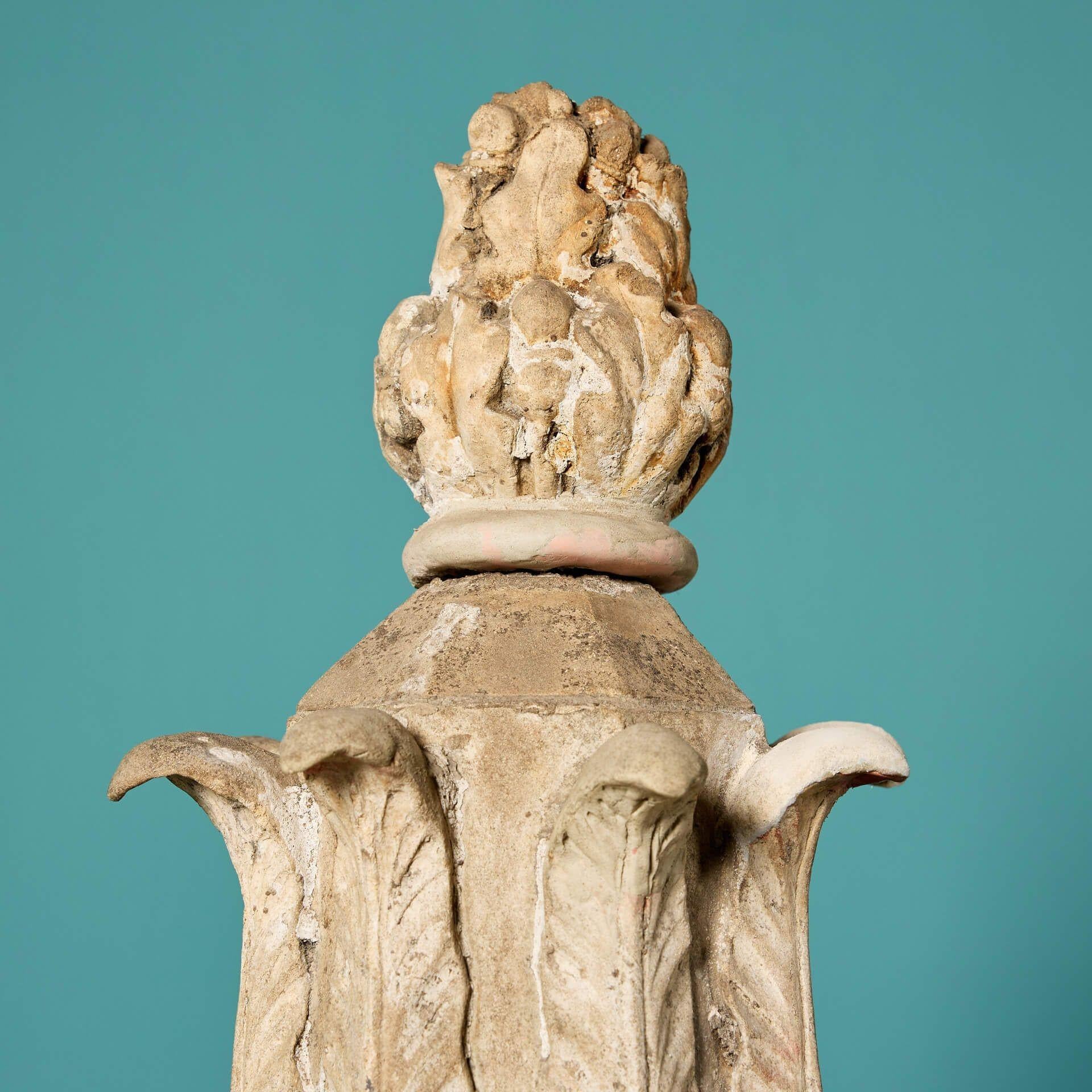 Georgian Coade Artificial Stone Finial For Sale