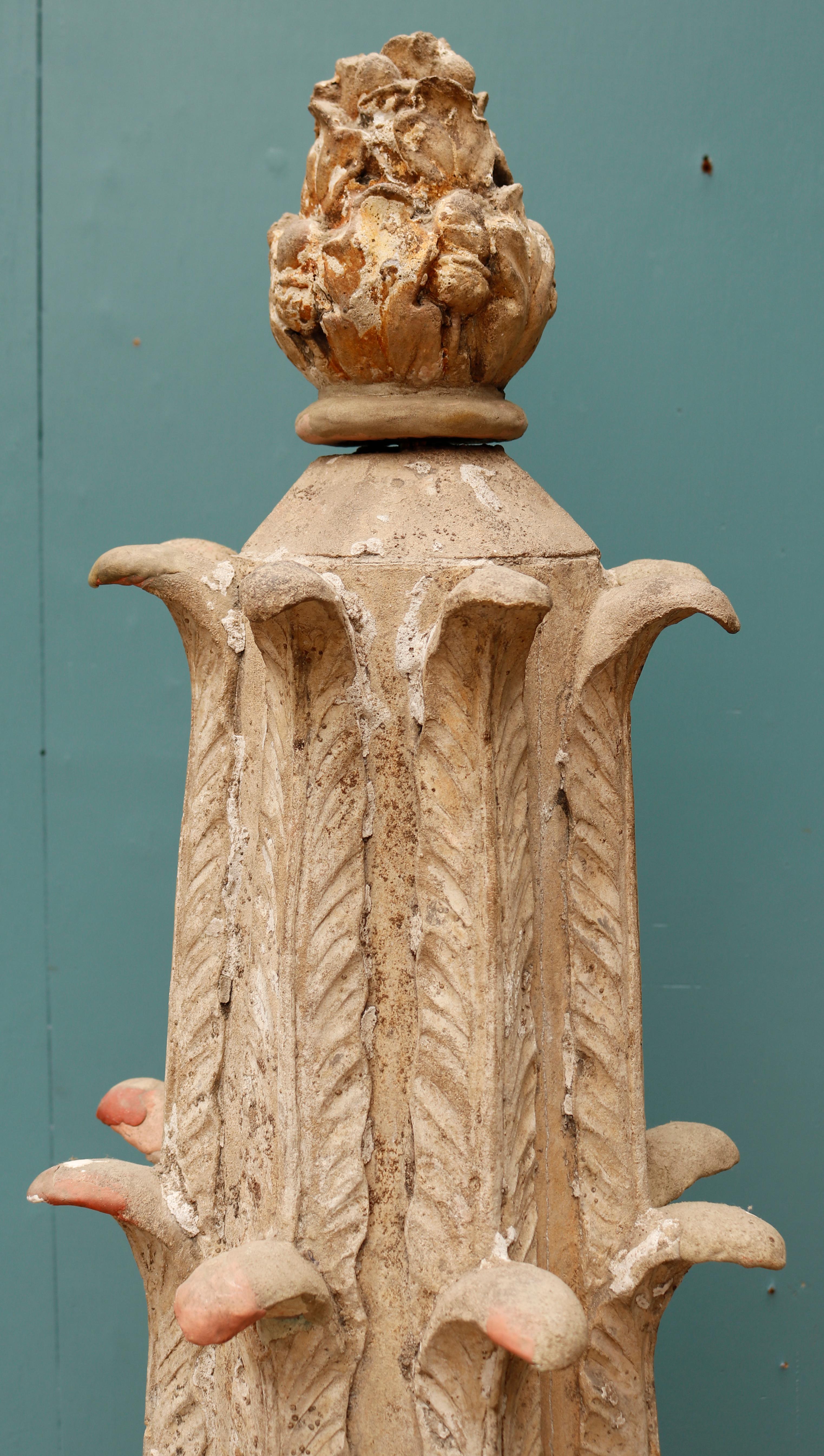 19th Century Statutory Coade Artificial Stone Finial For Sale