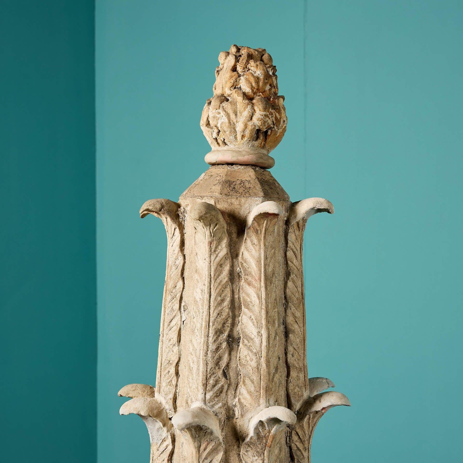 Coade Stone Coade Artificial Stone Finial For Sale
