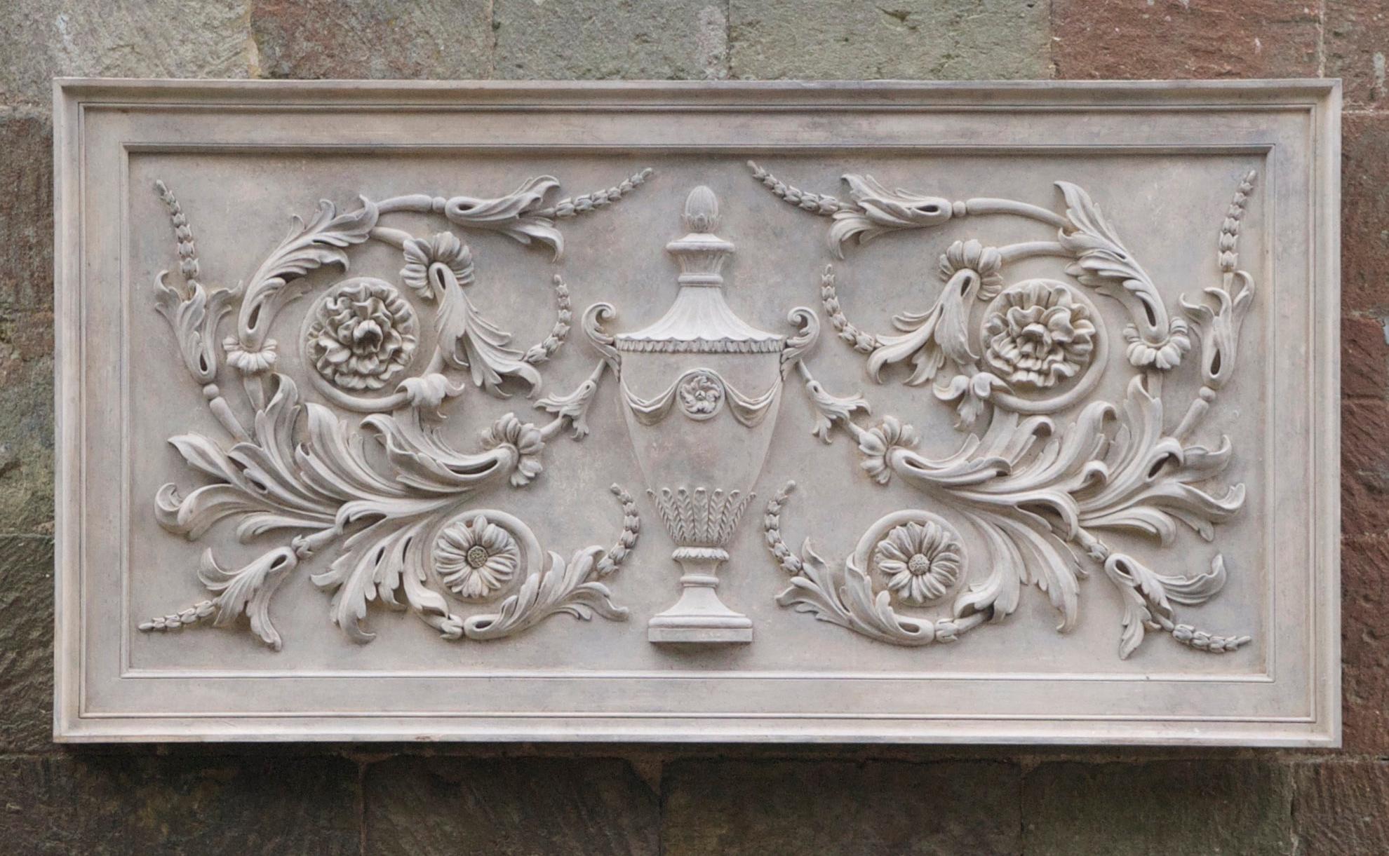 Acanthus Plaster Panel, modelled in Classical Style