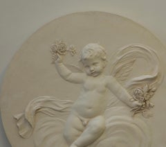 Plaster Roundel Depicting Spring from The Four Seasons Set