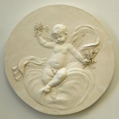 Plaster Roundel Depicting Spring from The Four Seasons Set