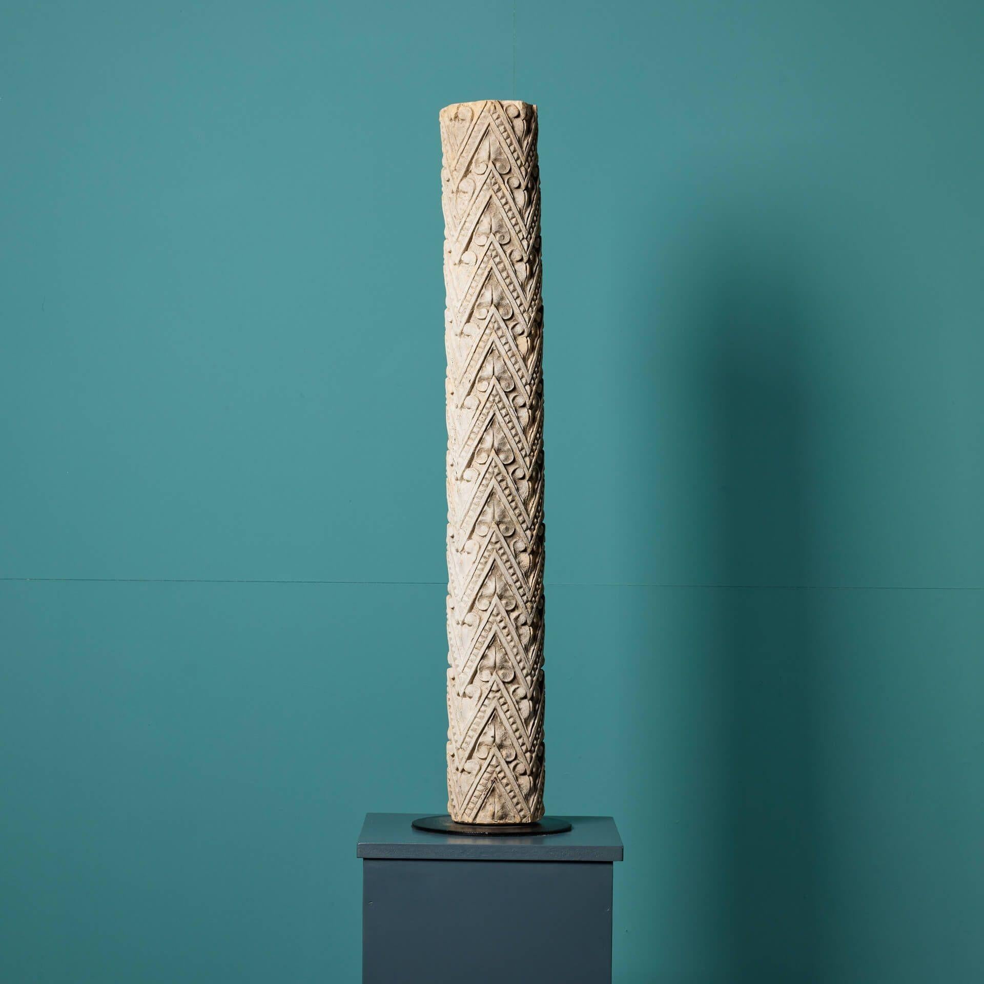 Georgian Coade Stone Style Column Fragment For Sale