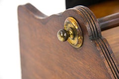 Coal Scuttle, Coal Hod, Fireplace Decor, Carved Oak with Shovel, 1870, B1085