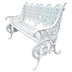 Antique Coalbrookdale, Cast Iron Bench, 19th Century