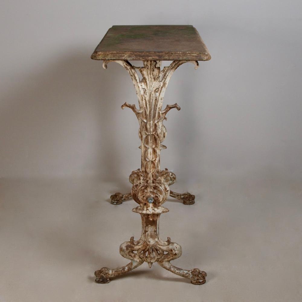 A rare, 19th century, cast iron conservatory table by Coalbrookdale. This table is design number 23 in the 1875 catalogue of Coalbrookdale castings. In excellent original condition, retaining its original bronze nuts.
English, circa 1880.