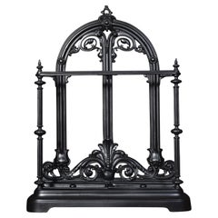 Antique Coalbrookdale cast iron umbrella stand