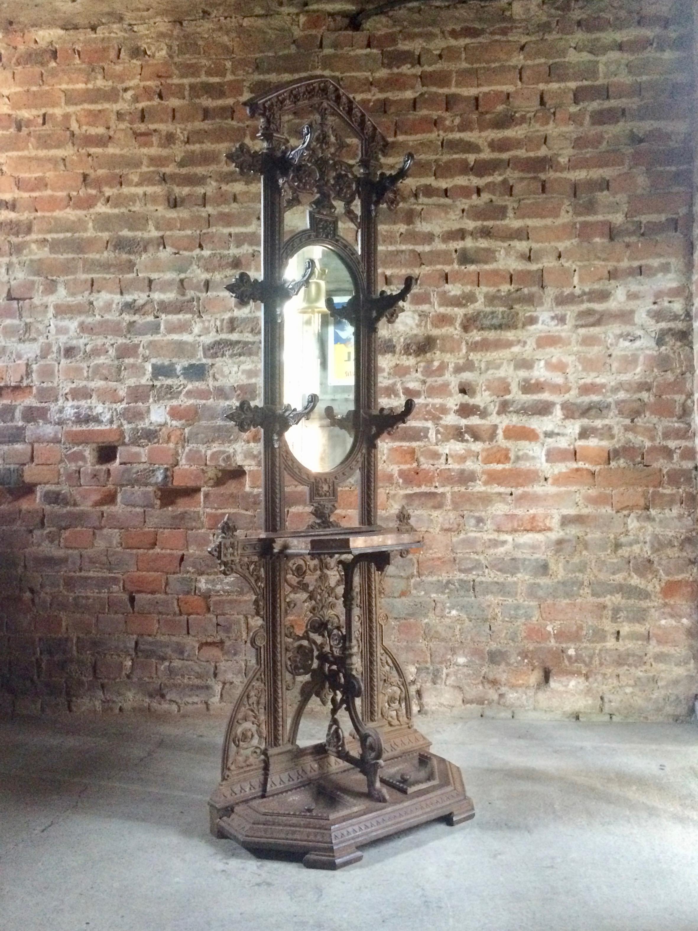 Coalbrookdale Hall Stand Cast Iron 19th Century Victorian, circa 1850 5