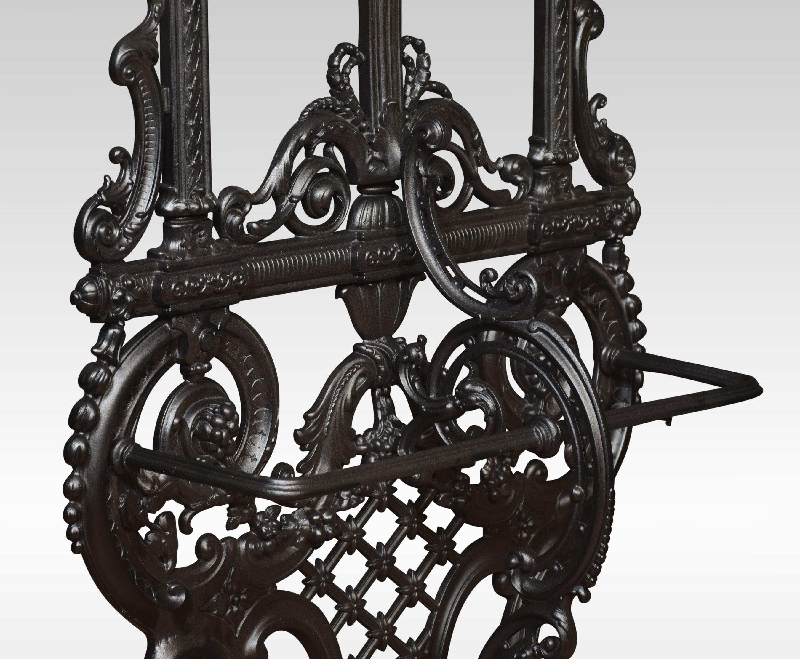 Coalbrookdale style cast iron hall stand For Sale 3
