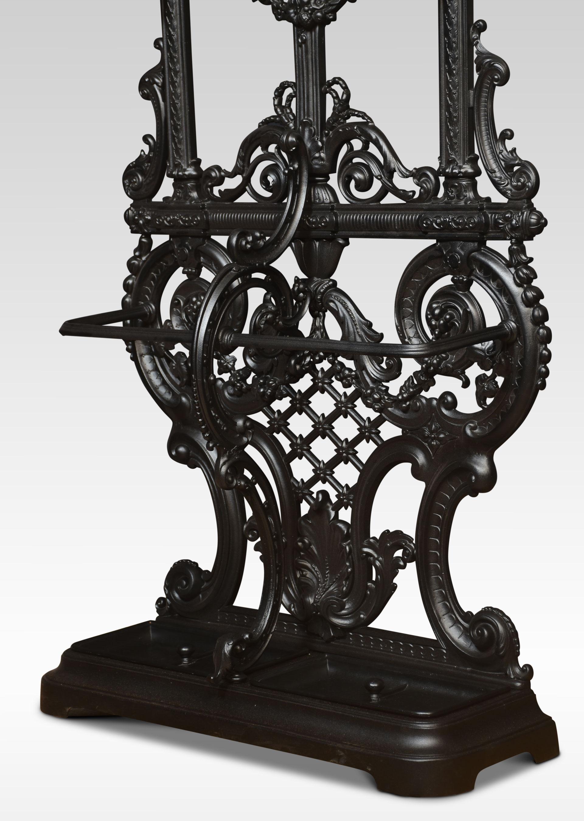 Coalbrookdale style cast iron hall stand For Sale 4