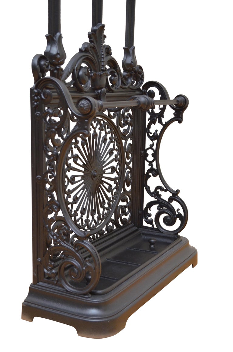 Coalbrookdale Style Cast Iron Hall Stand For Sale at 1stdibs