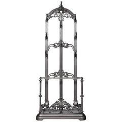 Antique Coalbrookdale Style Cast Iron Hall Stand
