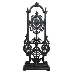Coalbrookdale style cast iron hall stand