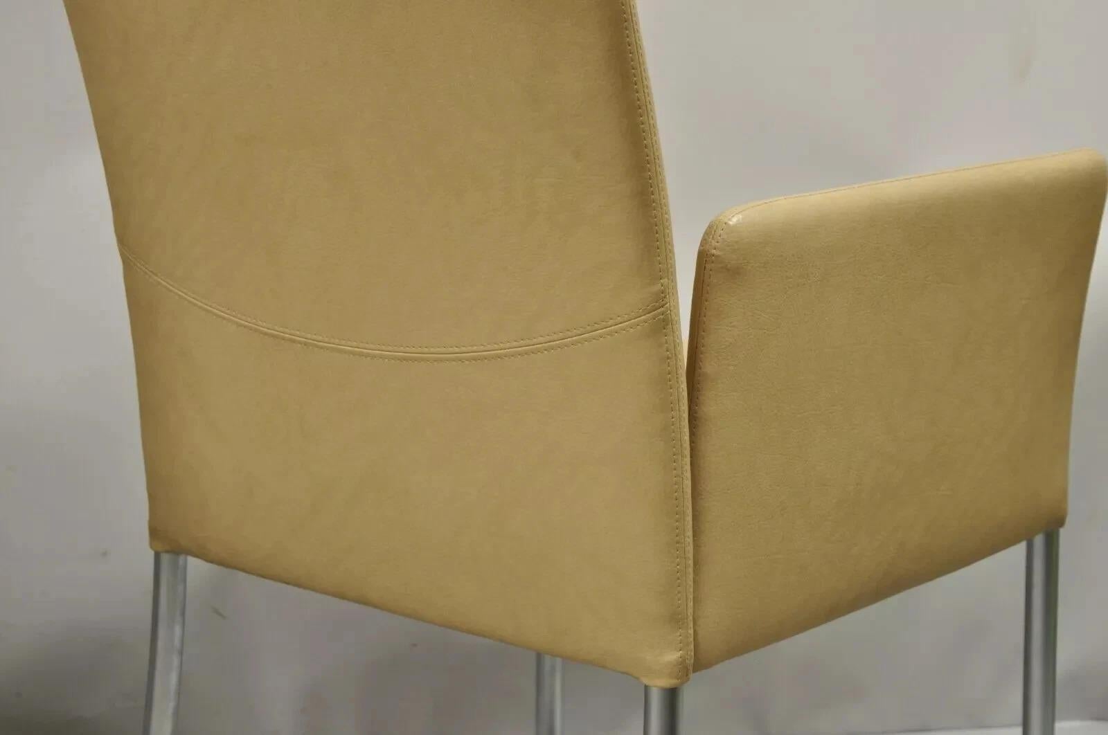 Paire de fauteuils d'invité Coalesce Steelcase en cuir beige Modèle 1510 Switch en vente 5