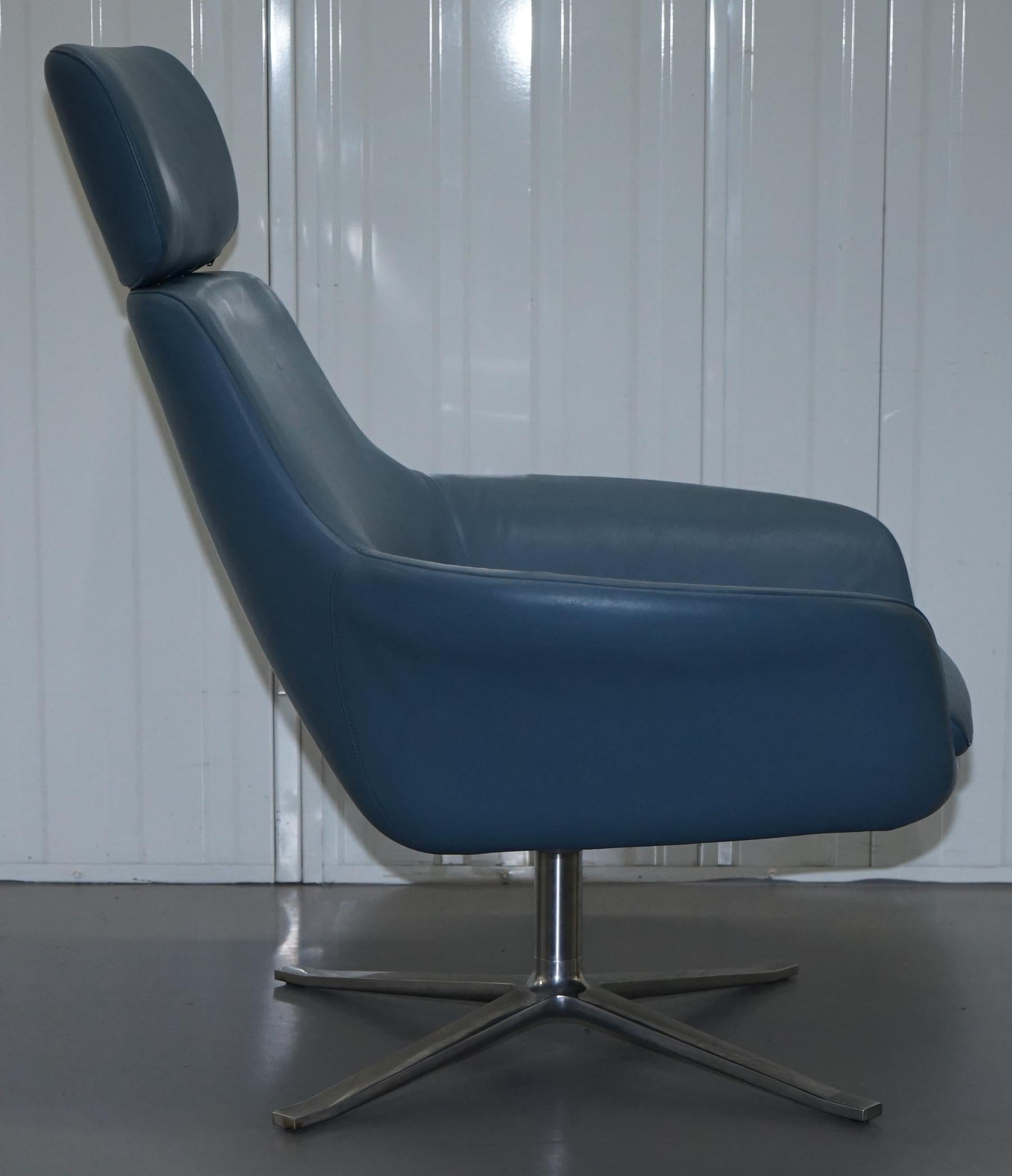 Coalesse Bob Lounge Leather Armchairs Pair, Exclusive by Pearson Lloyd 8