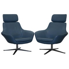 Pareja de sillones de cuero Coalesse Bob Lounge, Exclusive by Pearson Lloyd