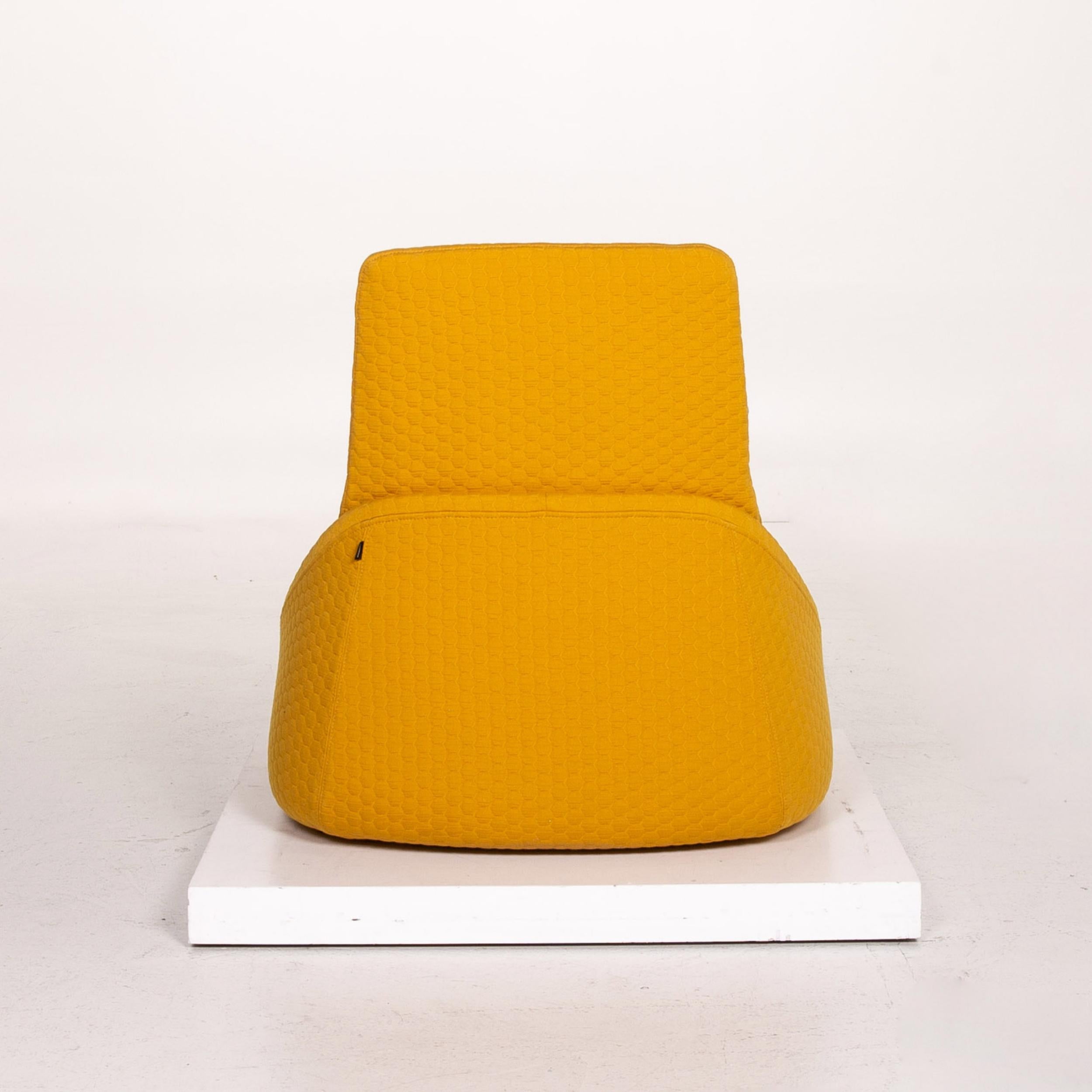 Coalesse Hosu Fabric Armchair Yellow Patricia Urquiola For Sale 2