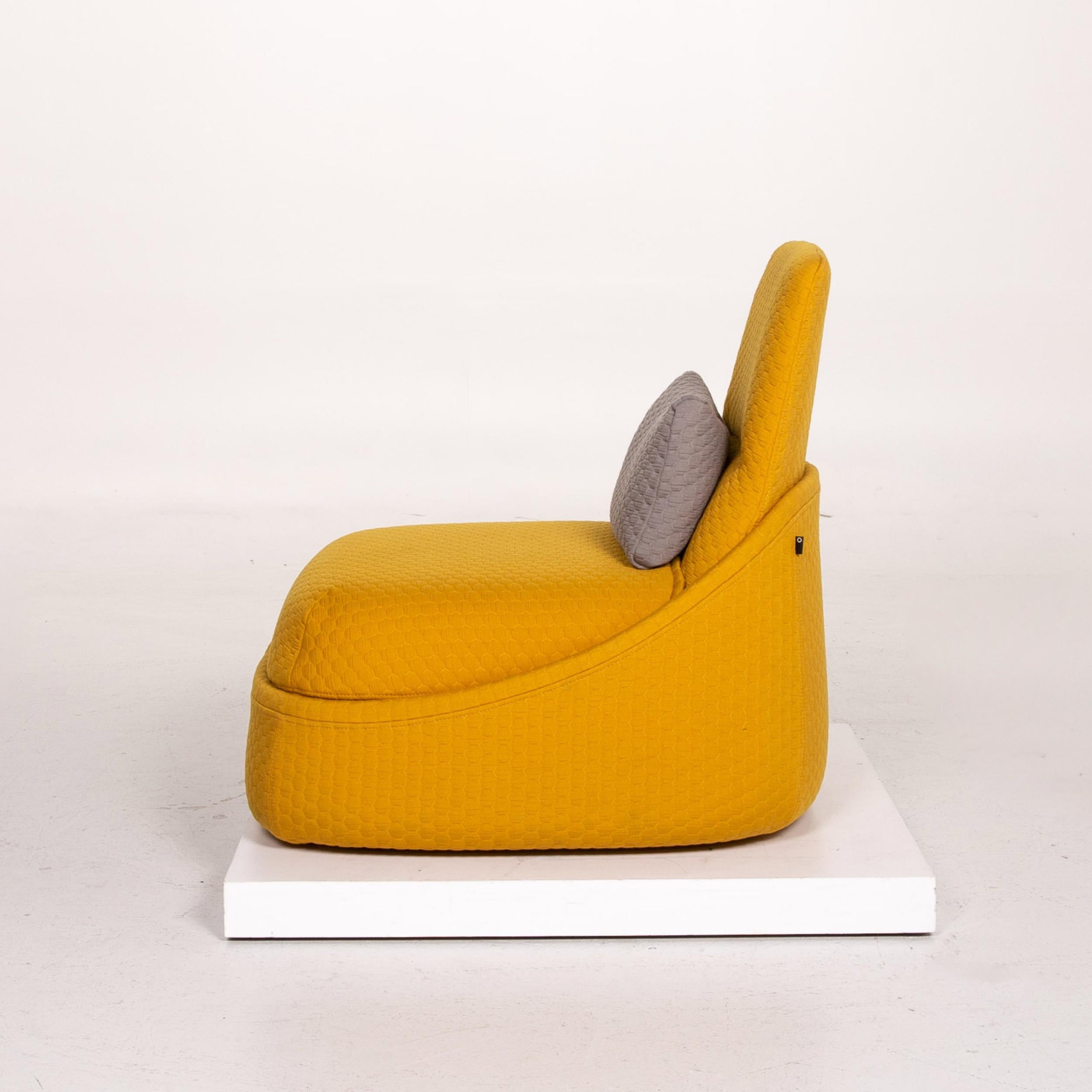 Coalesse Hosu Fabric Armchair Yellow Patricia Urquiola For Sale 3