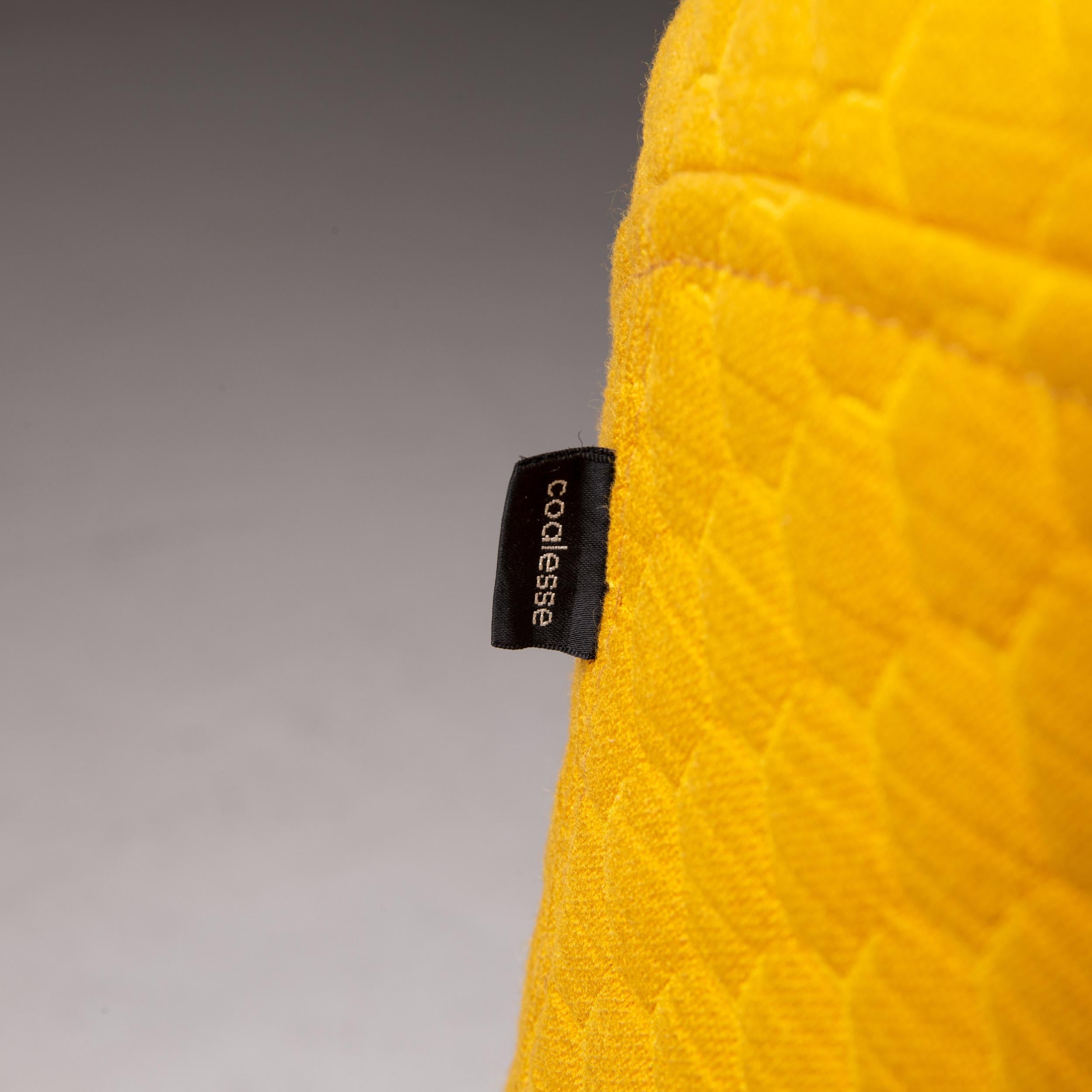 European Coalesse Hosu Fabric Armchair Yellow Patricia Urquiola For Sale