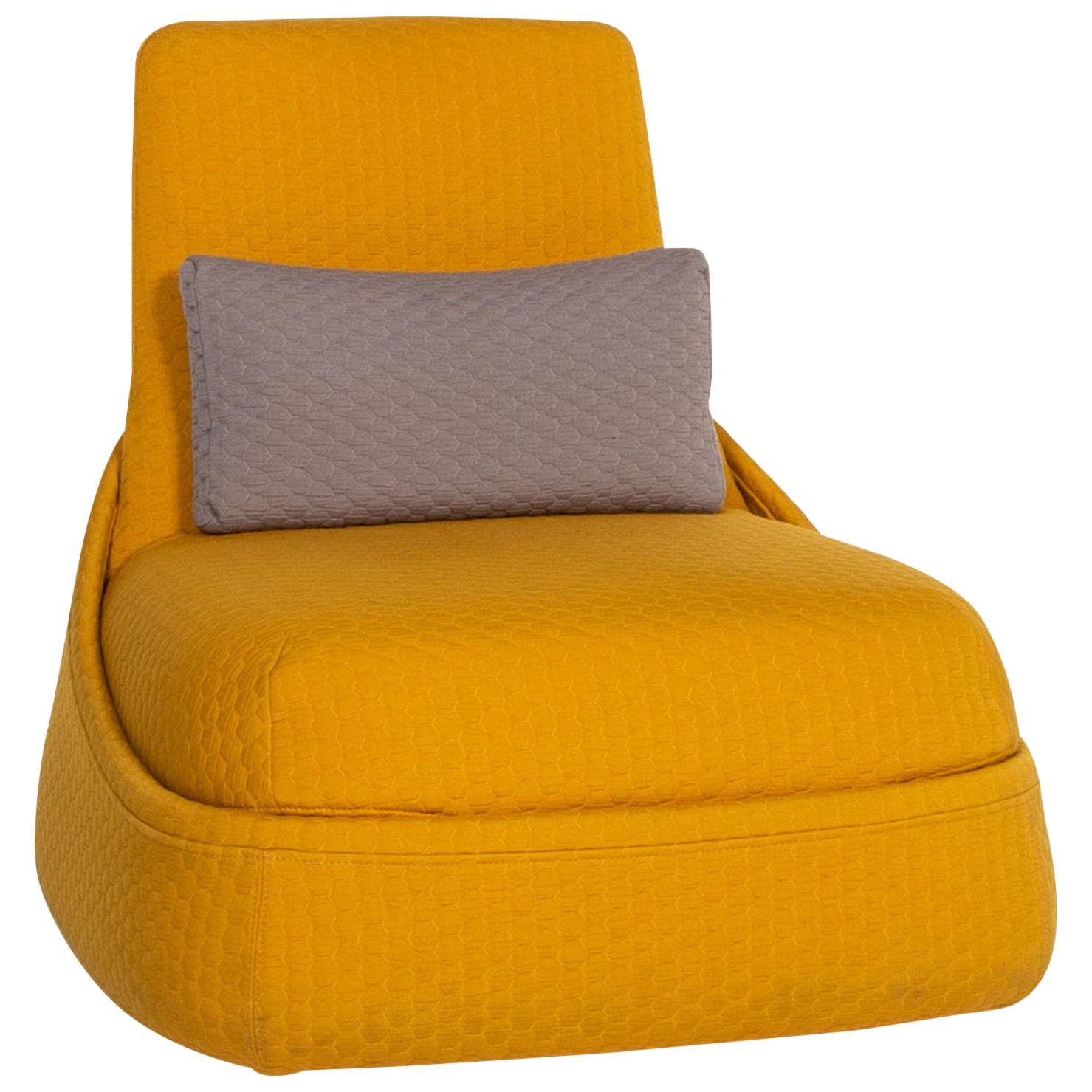 Coalesse Hosu Fabric Armchair Yellow Patricia Urquiola For Sale