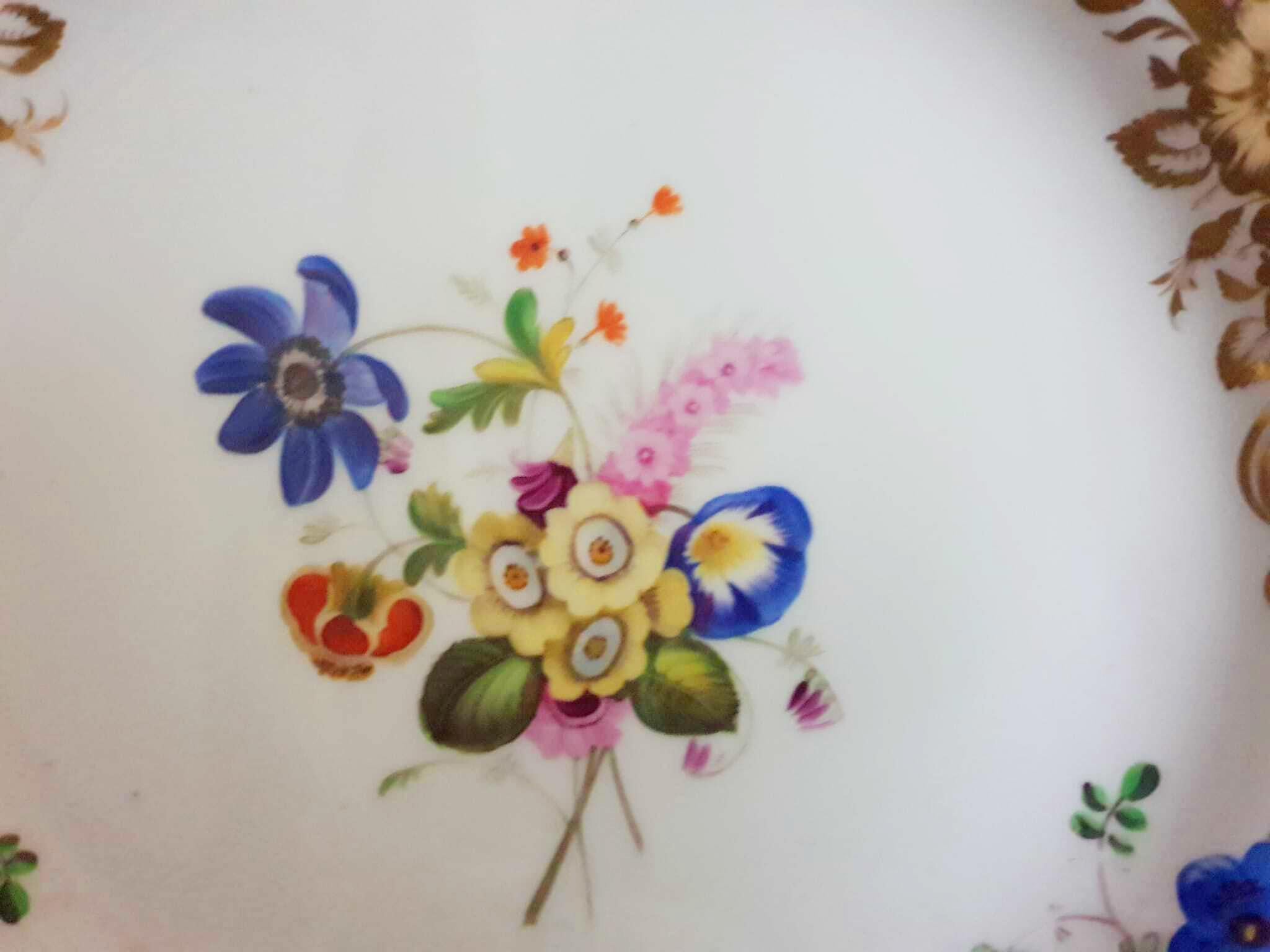 Coalport 19th Century Hand Painted Pink Dinner Plates For Sale 6