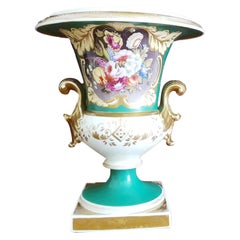 Antique Coalport 19th Century Large Hand Painted Campana Vase Jardiniere