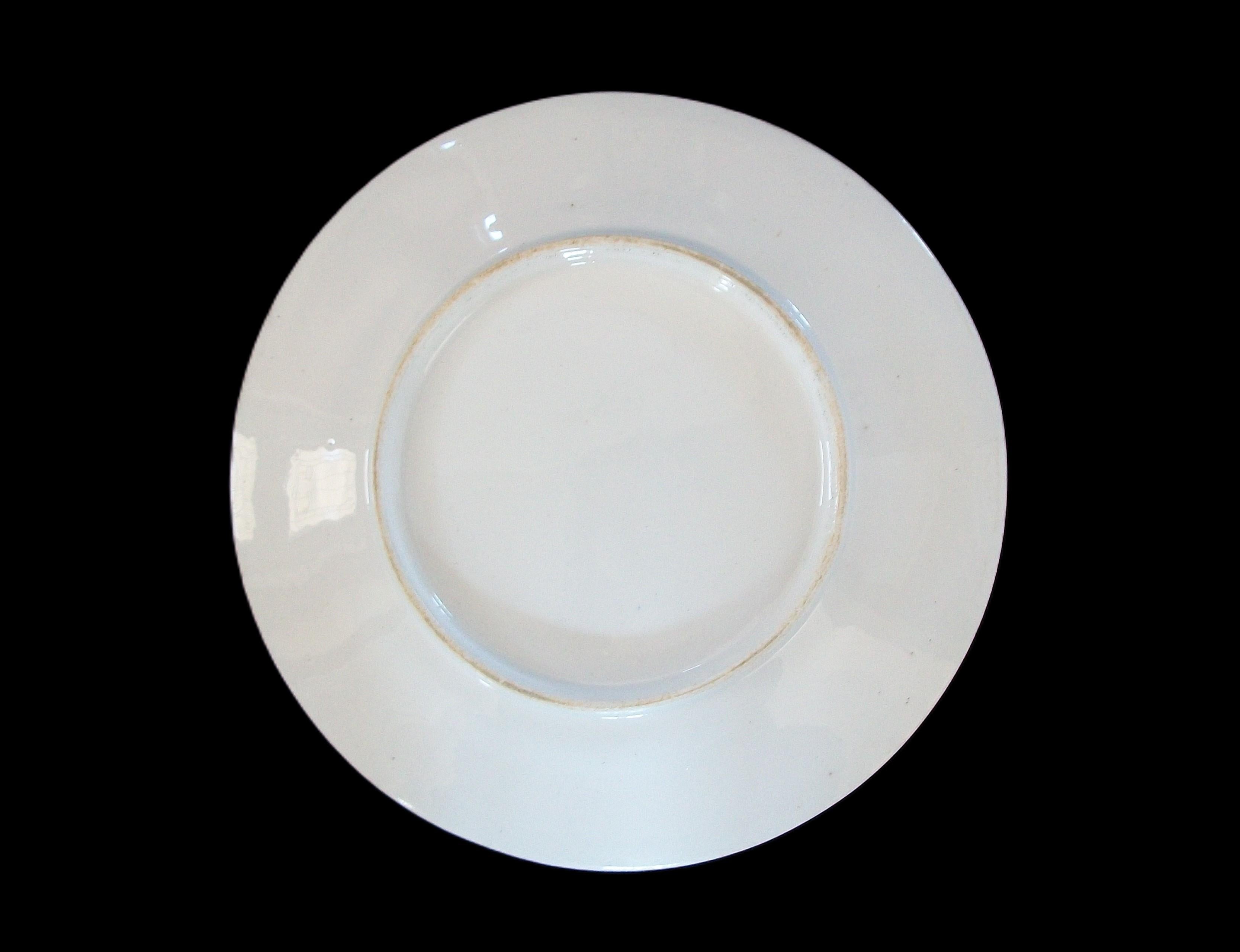 COALPORT - Antique English Regency Ceramic Cabinet Plate - U.K. - Circa 1823 For Sale 5
