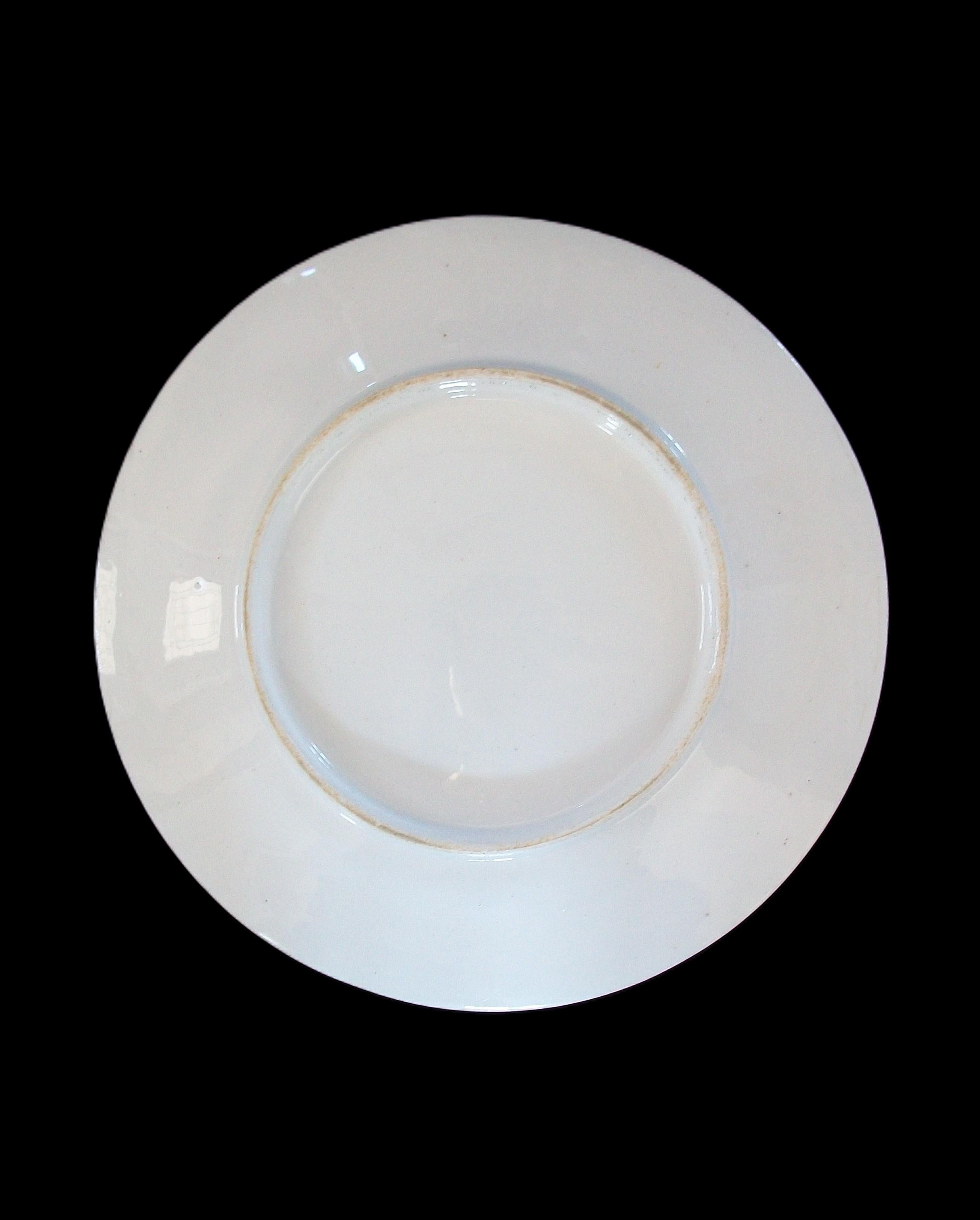 COALPORT - Antique English Regency Ceramic Cabinet Plate - U.K. - Circa 1823 For Sale 4