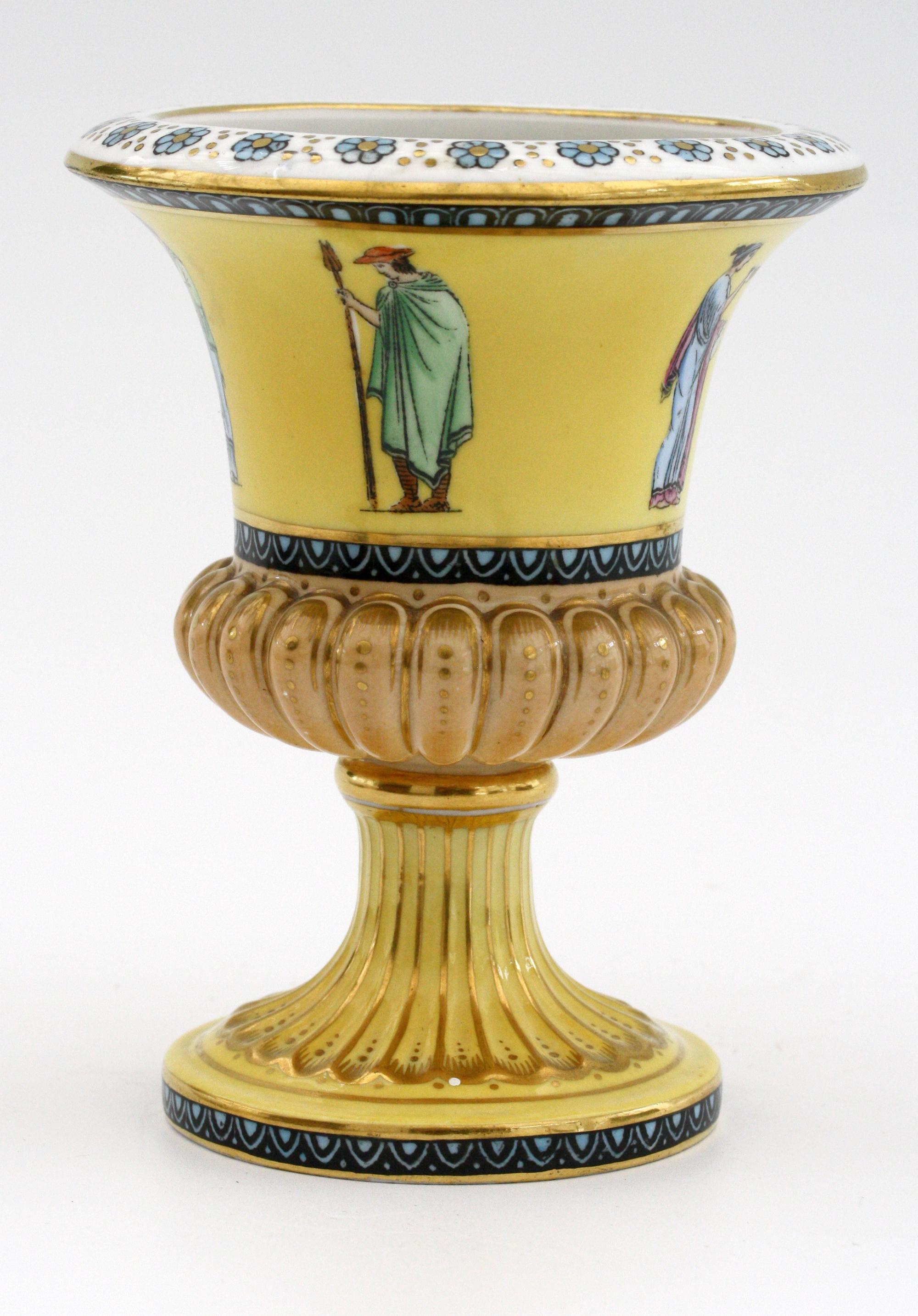 Coalport Antique Porcelain Campana Vase with Classical Figures, circa 1895 4