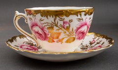 Coalport China, versilbertes Tafelservice mit Rosenbordüren für zwölf Personen