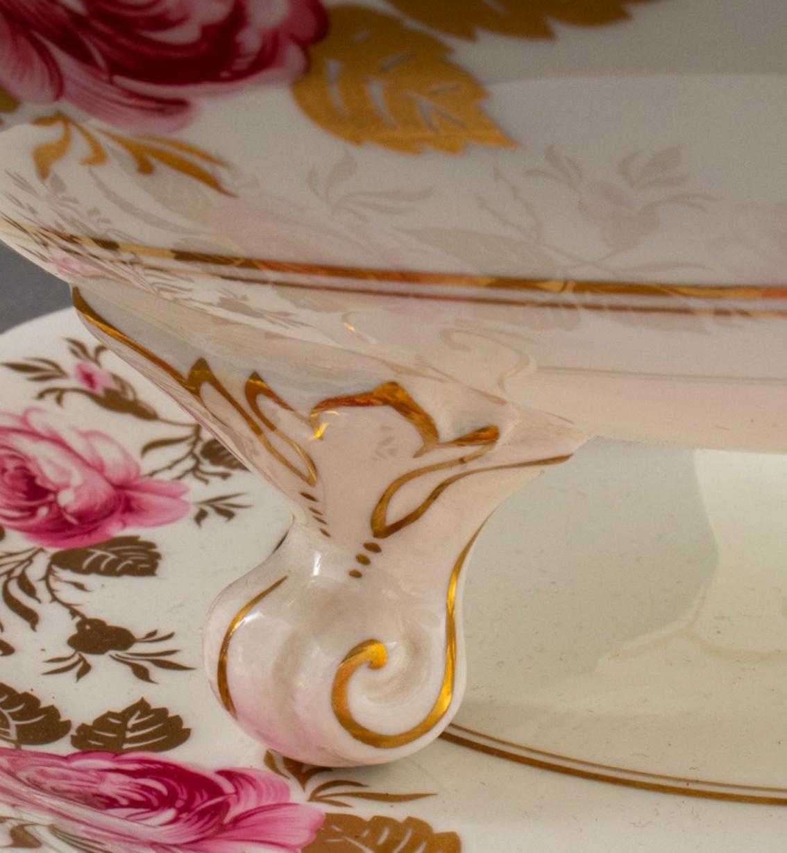 Coalport China Rose Bordered Dinner Service for Twelve In Good Condition In New York, NY