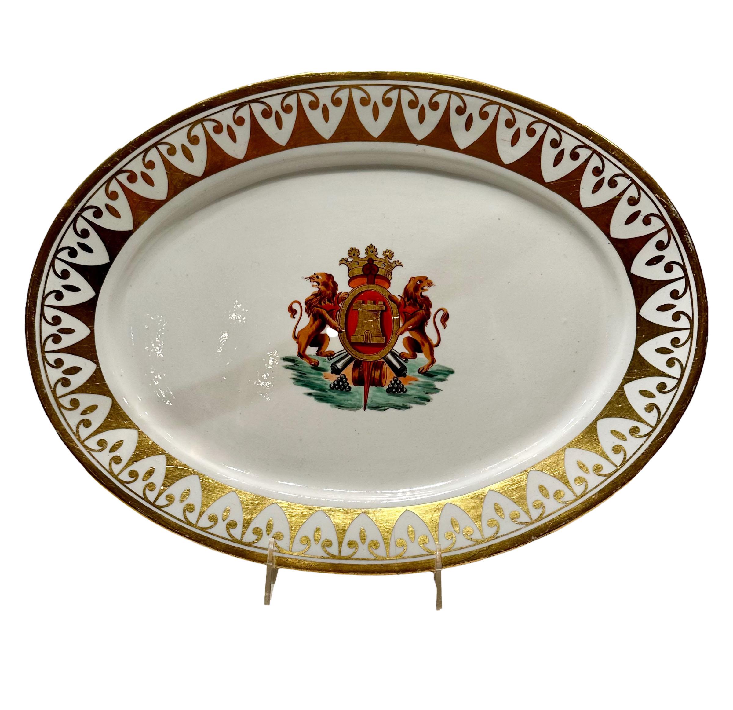 Mid-19th Century Coalport Coat Of Arms Platter   For Sale