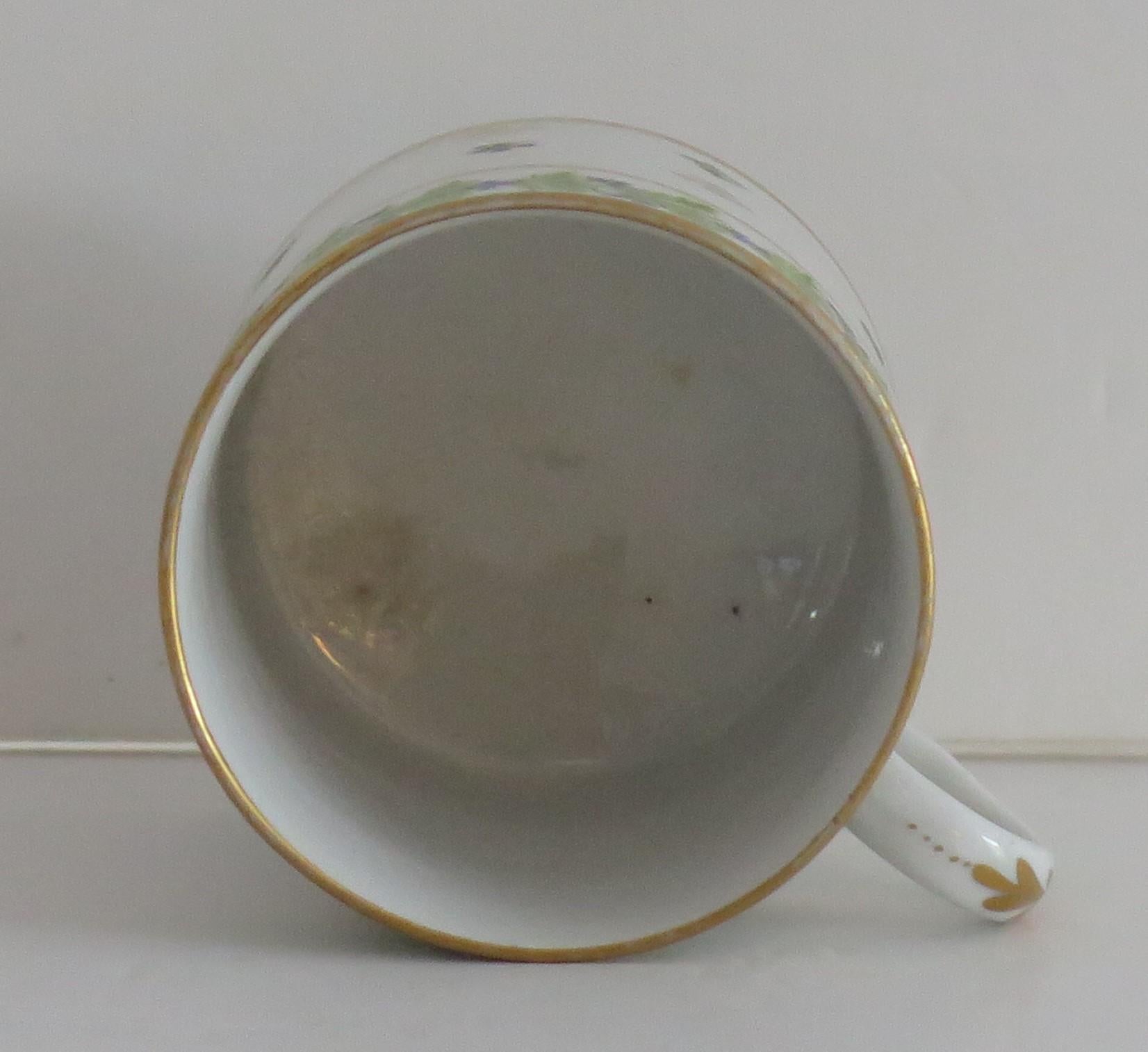 Coalport-Kaffeekanne aus handbemaltem Porzellan mit Kornblumenmuster, um 1805 im Angebot 3