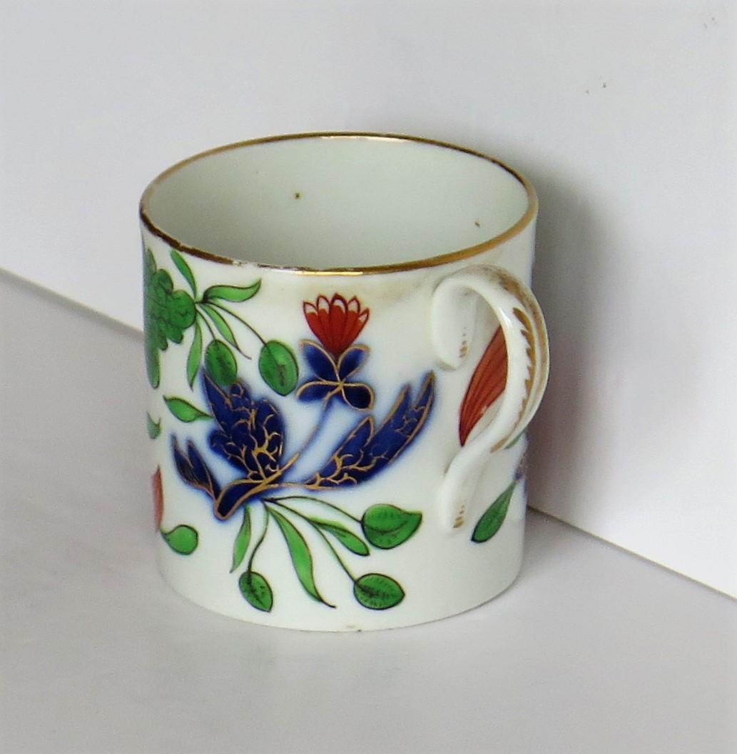 Coalport Coffee Can Porcelain Hand Painted Gilded Bold Imari Pattern, circa 1808 3