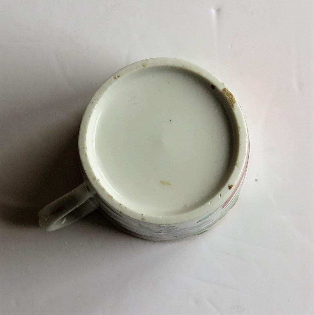 Coalport Coffee Can Porcelain Hand Painted Gilded Bold Imari Pattern, circa 1808 7