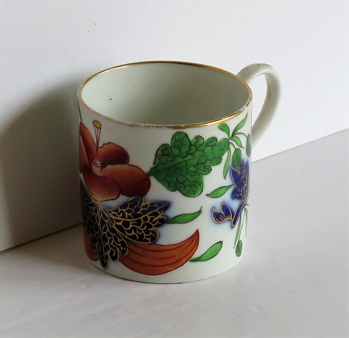 Coalport Coffee Can Porcelain Hand Painted Gilded Bold Imari Pattern, circa 1808 2