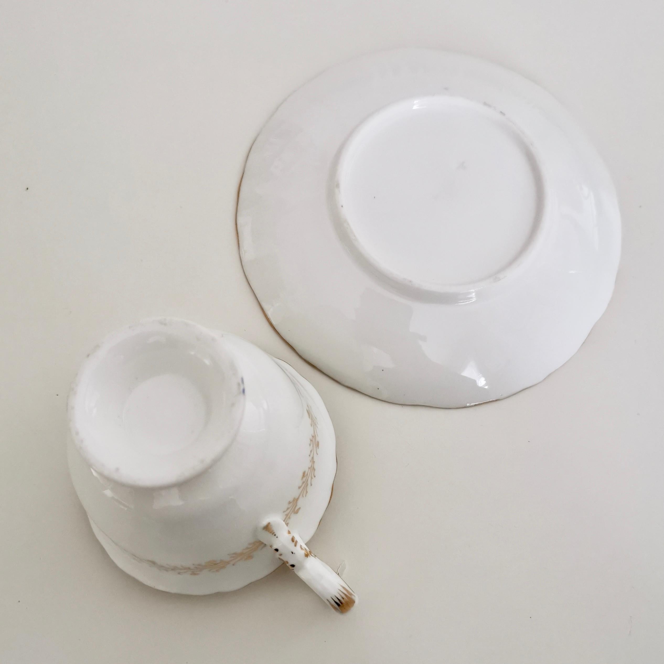 Coalport Coffee Cup and Saucer, Adelaide Shape, circa 1835 1