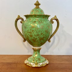 Coalport Covered Gilt Decorated Covered Urn