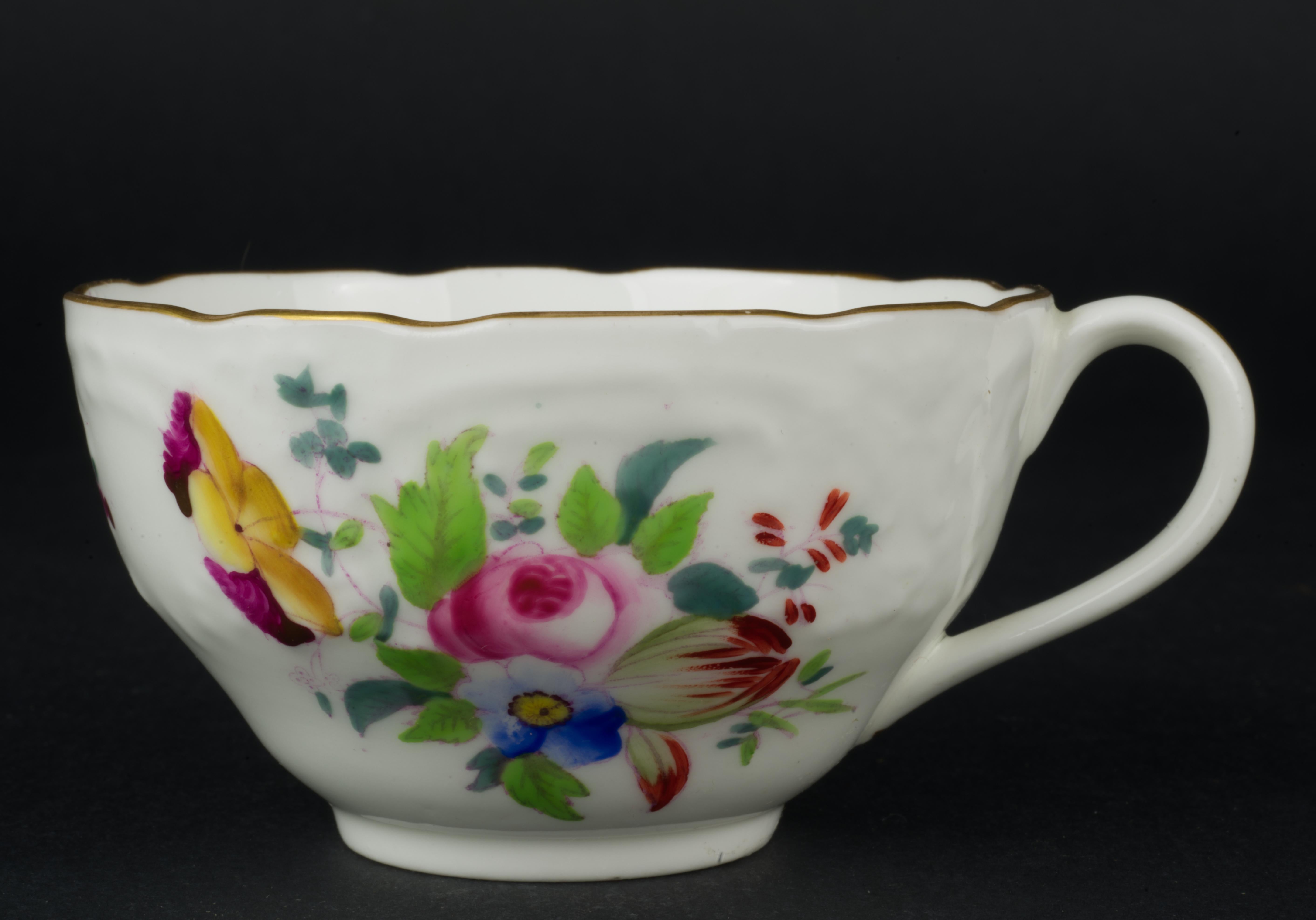 Tasse et soucoupe peintes à la main Coalport pour Davis Collamore NY, Angleterre 1881-1890 en vente 4
