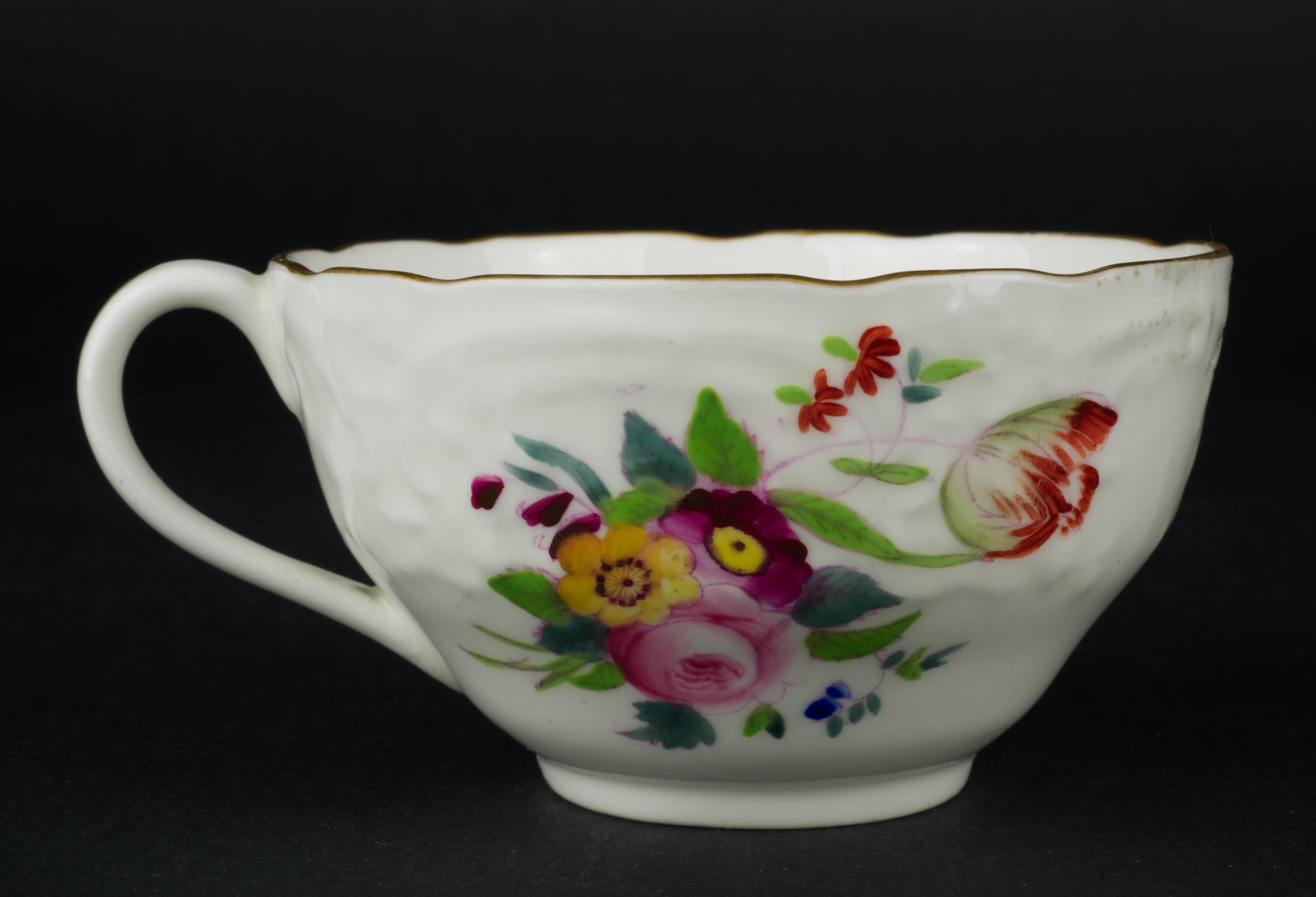Tasse et soucoupe peintes à la main Coalport pour Davis Collamore NY, Angleterre 1881-1890 en vente 6